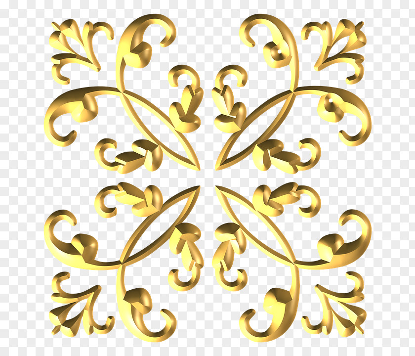 Gold Corner Ornament Art PNG