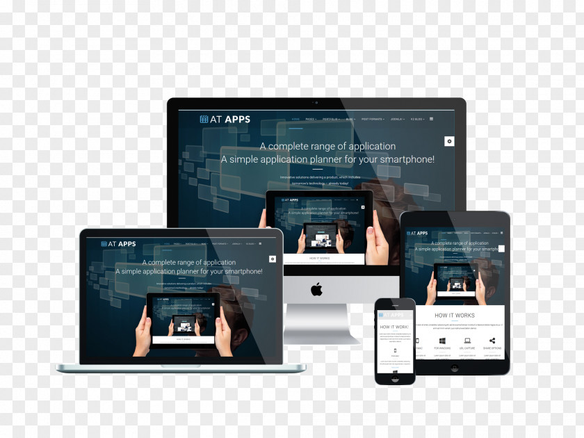 Mobile App Template Responsive Web Design System Bootstrap PNG