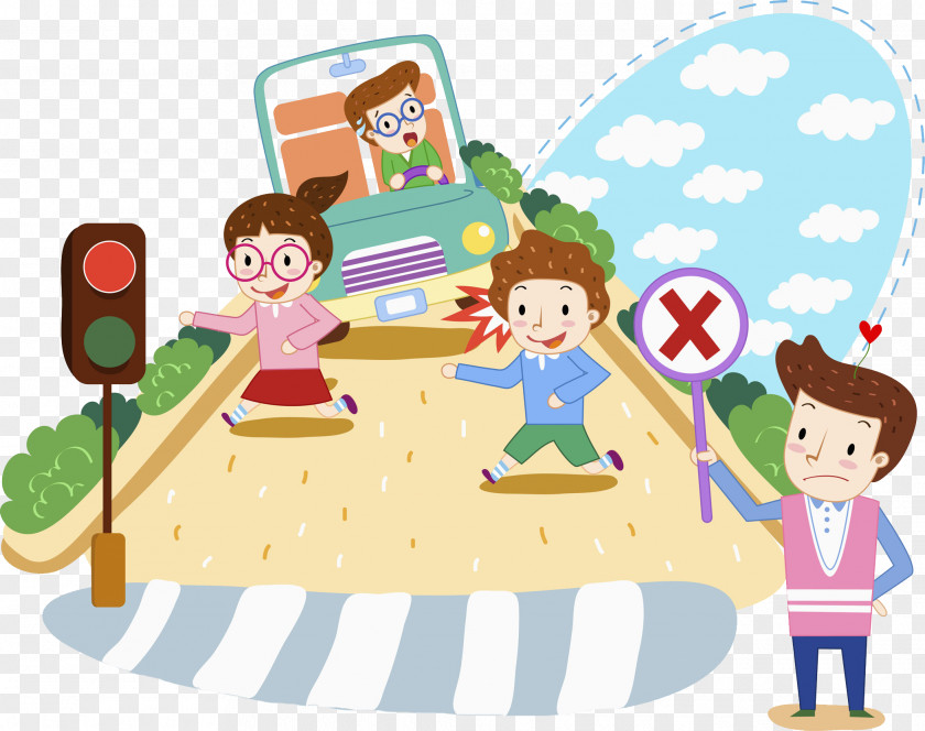 Children Crossing The Street Child Safety Accident Traffic Collision School Zone PNG