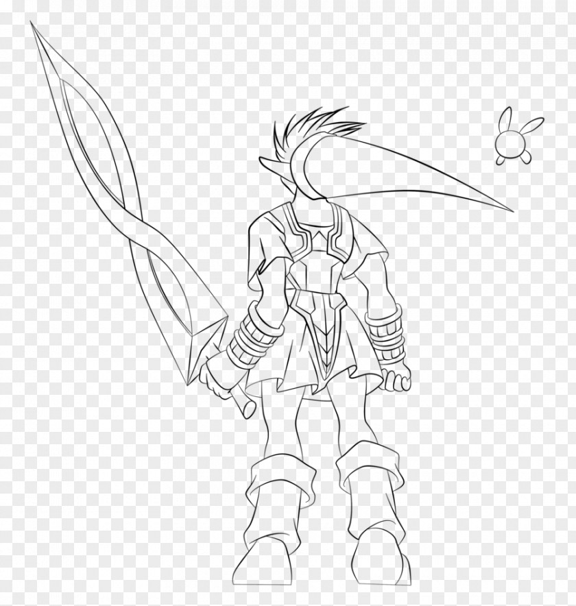 Dragon And Phoenix Line Art Cartoon Angle Sketch PNG