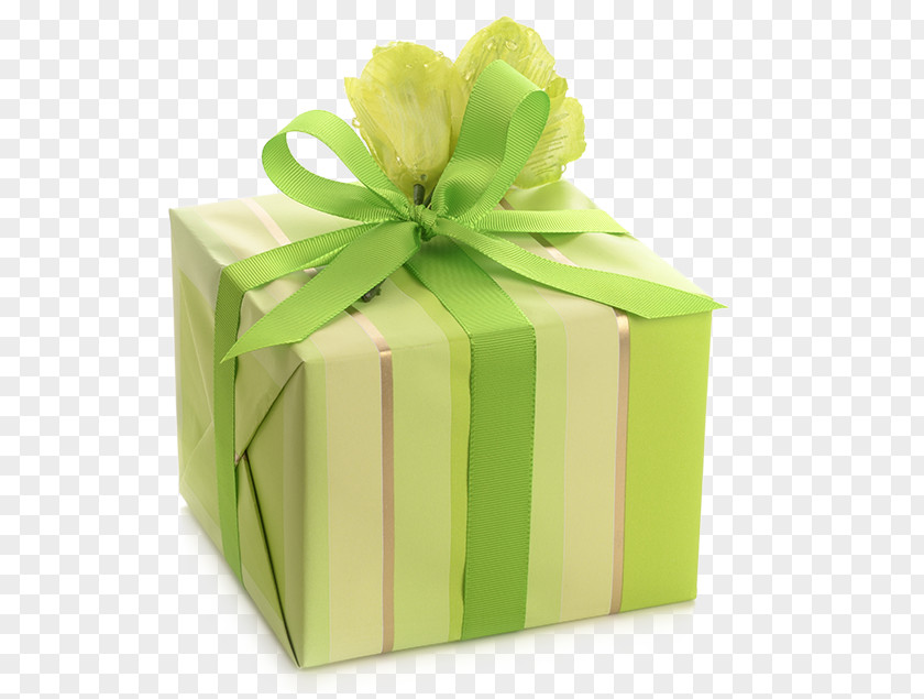 Paper Ribbon Gift Wrapping Box Green PNG