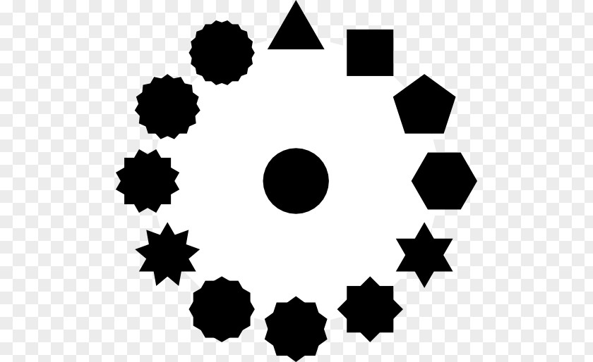 Circle Star Polygon Clip Art PNG