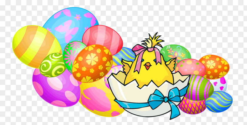 Easter Chick Bunny Egg Decorating Clip Art PNG