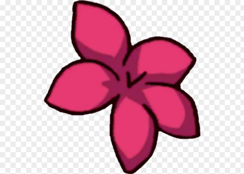 Herbaceous Plant Symbol Pink Flower Cartoon PNG