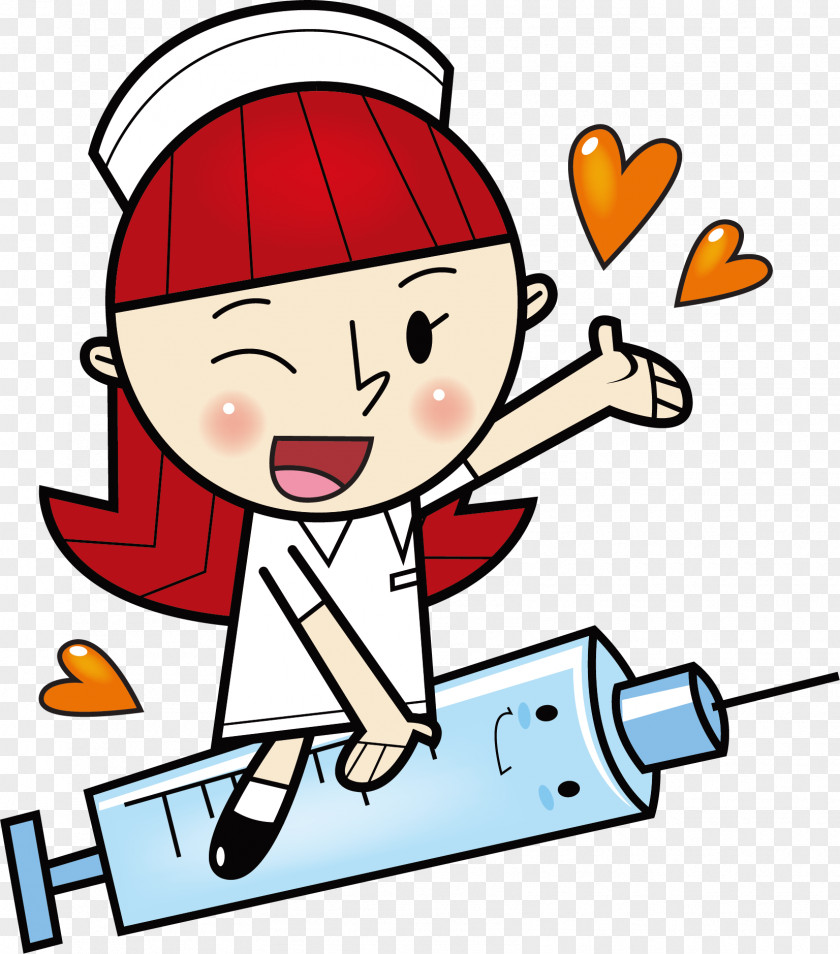 Needle Tube For Small Nurse Vector Cartoon Nursing Clip Art PNG
