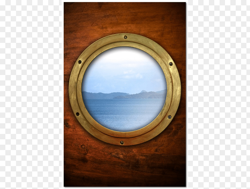 Ship Porthole Window Canvas Brass PNG