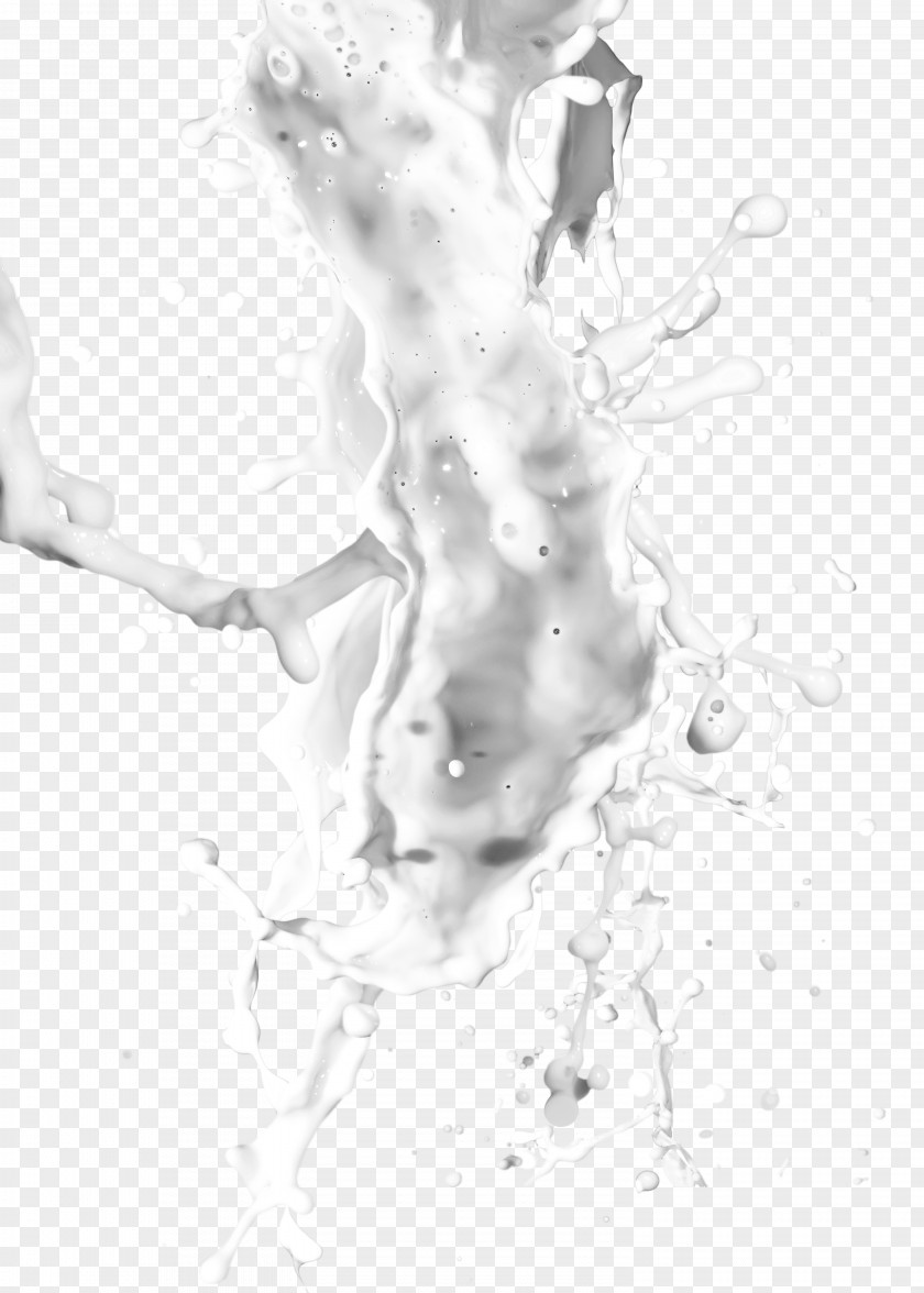 After Pouring Milk Splash Effect Cows PNG
