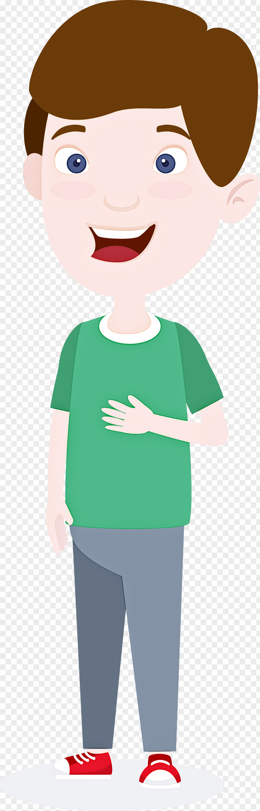 Green Cartoon T-shirt Sleeve Smile PNG