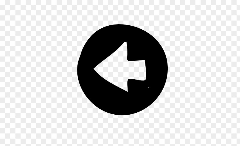 Left Arrow Icon Logo Black And White Circle Font PNG