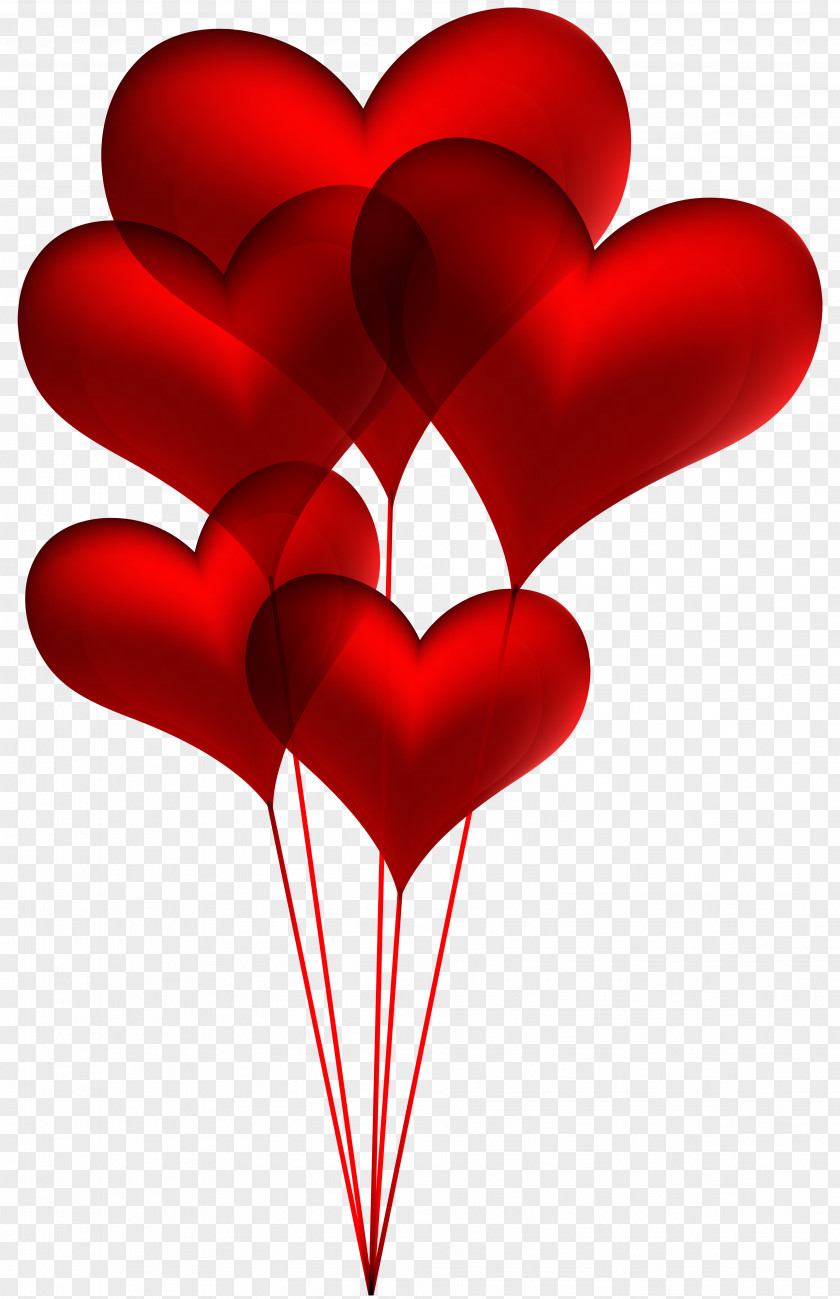 Red Heart Balloons Transparent Clip Art Image Stock Photography Illustration PNG