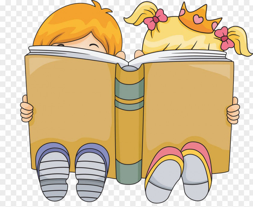 Two Children Read Royalty-free Drawing Clip Art PNG