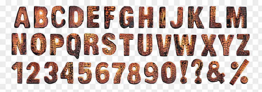 WOOD FIRE Block Letters Brand Font PNG