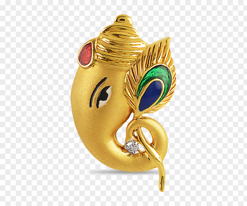 Ganesha Charms & Pendants Jewellery Feather Colored Gold PNG