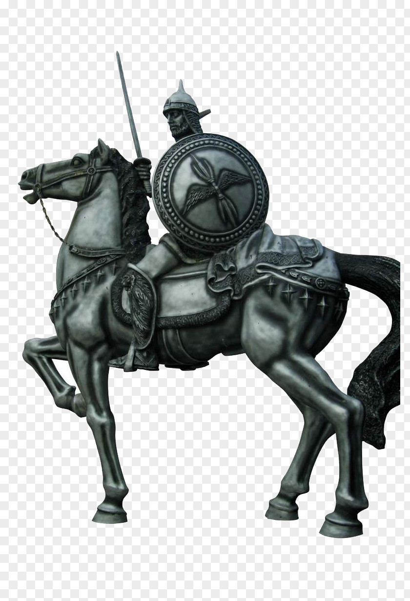 Horse Sculpture Soldier Statue Middle Ages Knight Illustration PNG