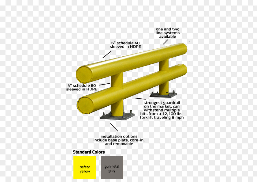 Industrial Safety System Guard Rail Building Handrail Architectural Engineering Bollard PNG
