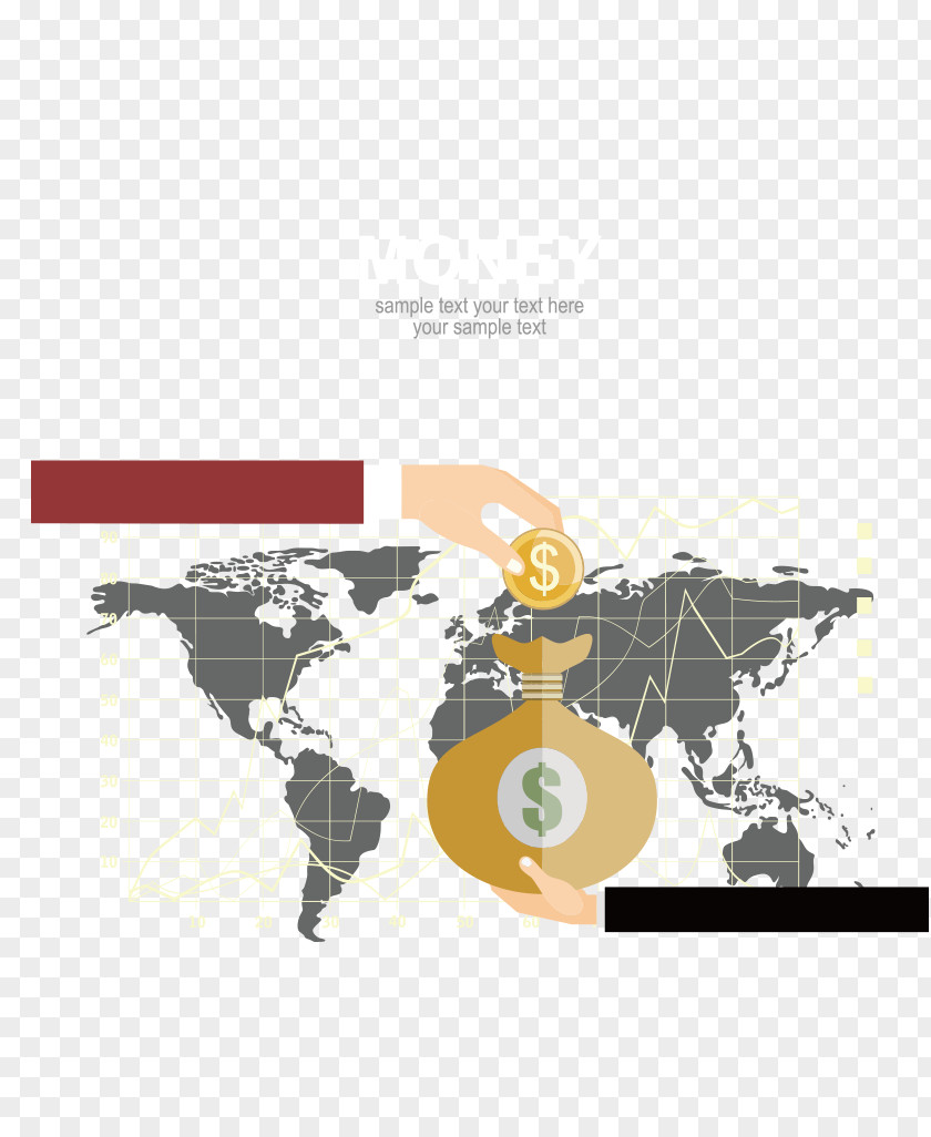 Vector Map Gold Globe World PNG