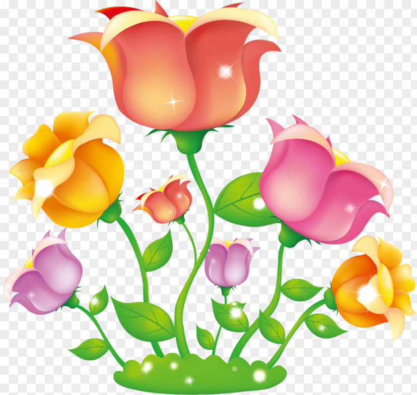 Artificial Flower Plant Stem Flowers Background PNG