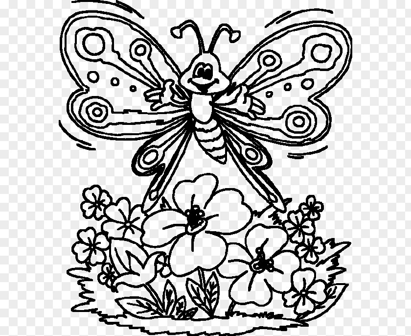 Butterfly Coloring Book Child Drawing PNG