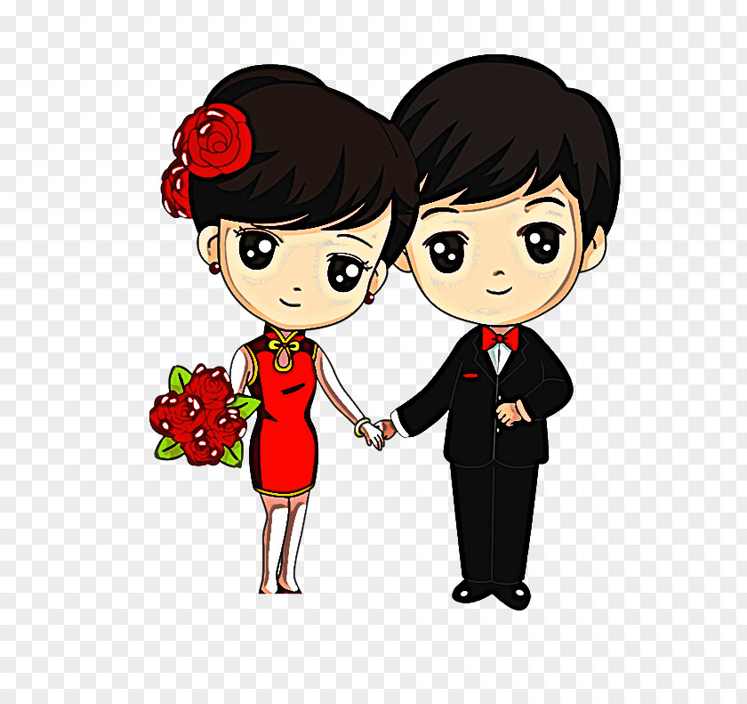 Heart Plant Cartoon Male Love Gesture Animation PNG