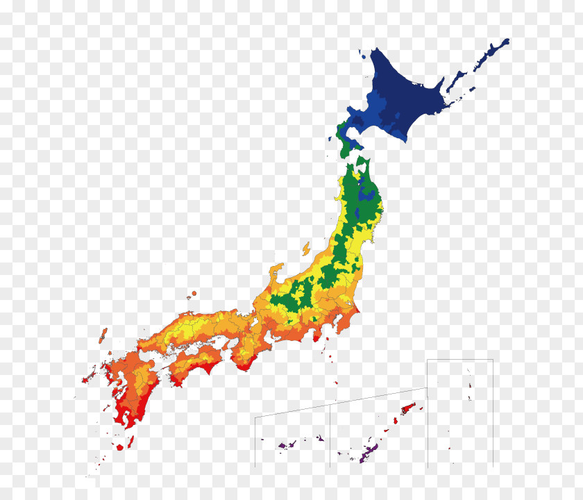 Low Energy Japanese Archipelago World Map PNG