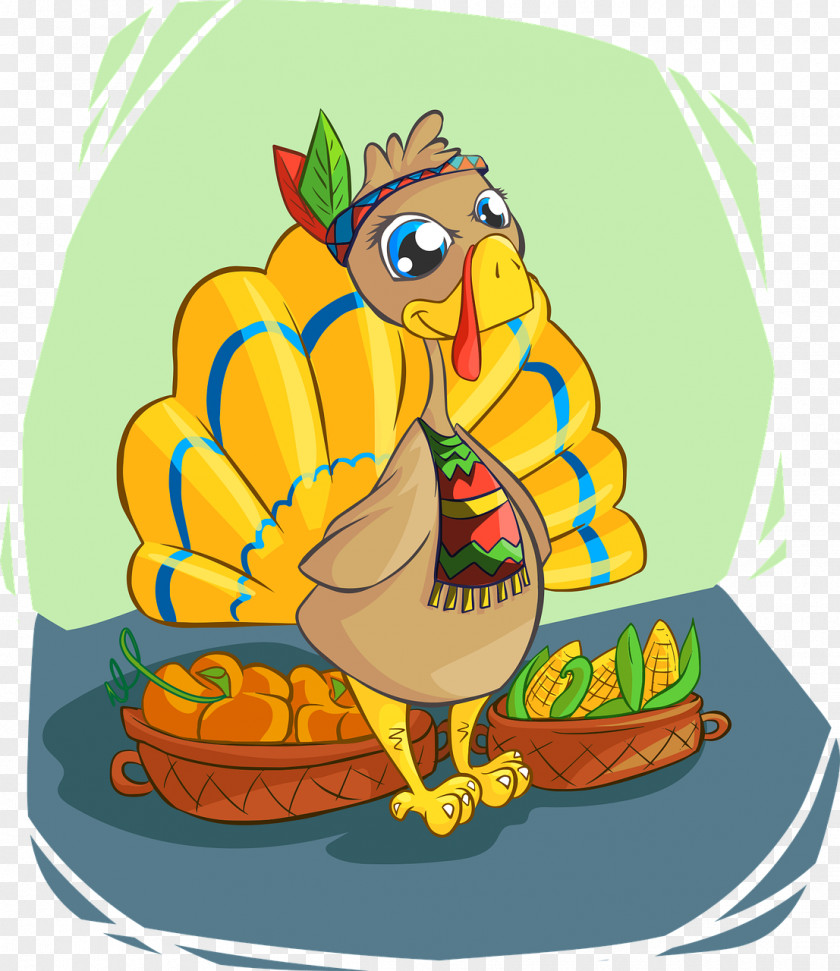 Mirror Cartoon Turkey Meat Thanksgiving Table Tennis Racket PNG