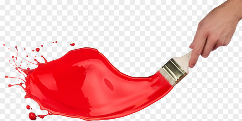 - RED Water-splash Red Painting Paintbrush PNG