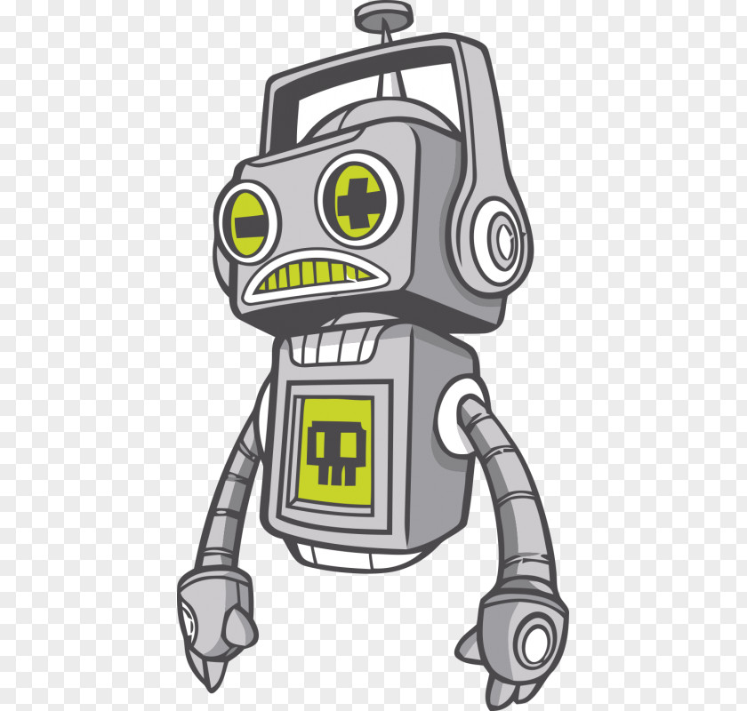 Robot Graffiti Drawing PNG