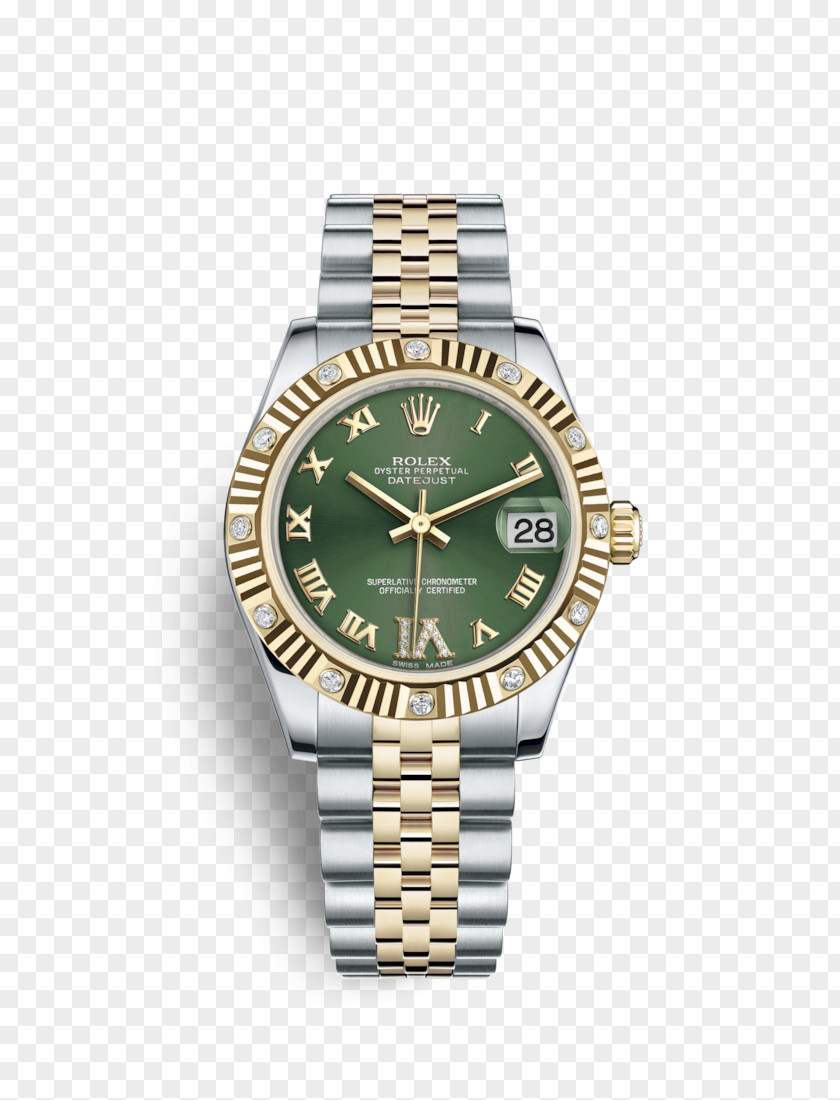 Rolex Datejust Automatic Watch Gold PNG