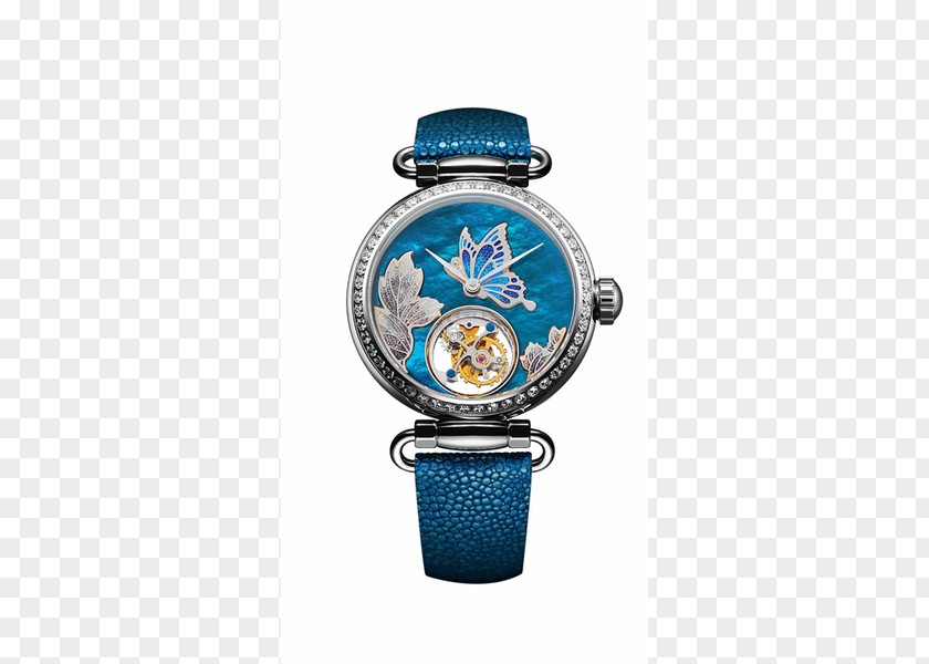 Chinese Herbaceous Peony Tianjin Seagull Automatic Watch Tourbillon Strap PNG