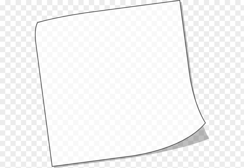 Sticky Note Post-it Paper Black And White Clip Art PNG