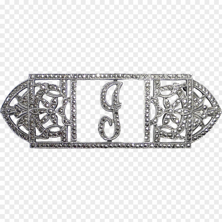 Art Deco Belt Buckles Metal Silver Rectangle PNG