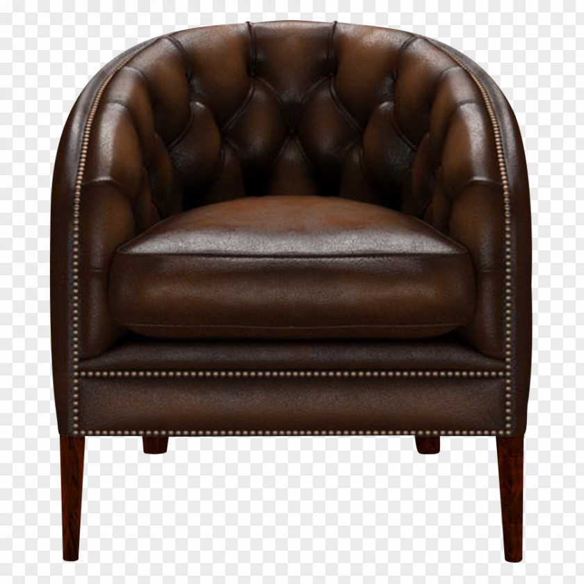 Design Club Chair Leather Couch PNG