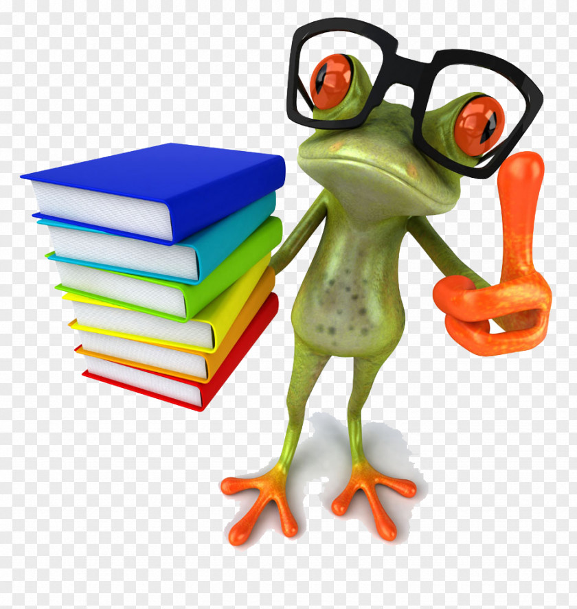 Frog Reading Stock Photography Illustration Clip Art PNG