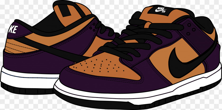 Low Vector Air Force Nike Dunk Skateboarding Shoe PNG