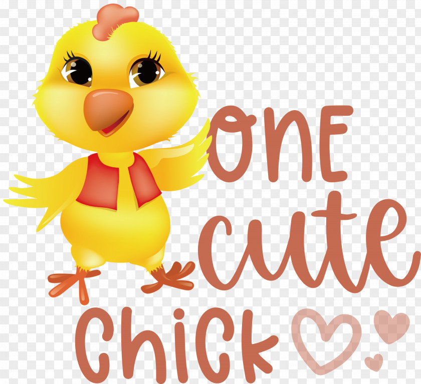 One Cute Chick Easter Day Happy PNG