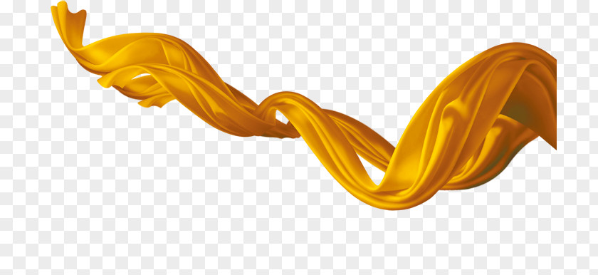 Yellow Ribbon Silk Textile Material Information PNG