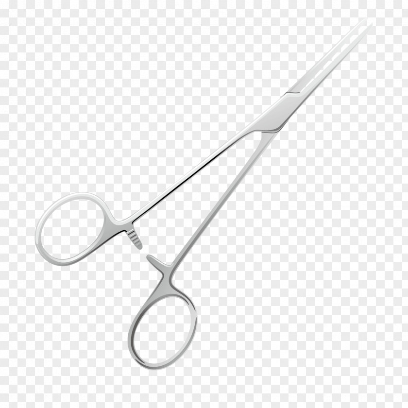 Medical Scissors Spoon Black And White Pattern PNG