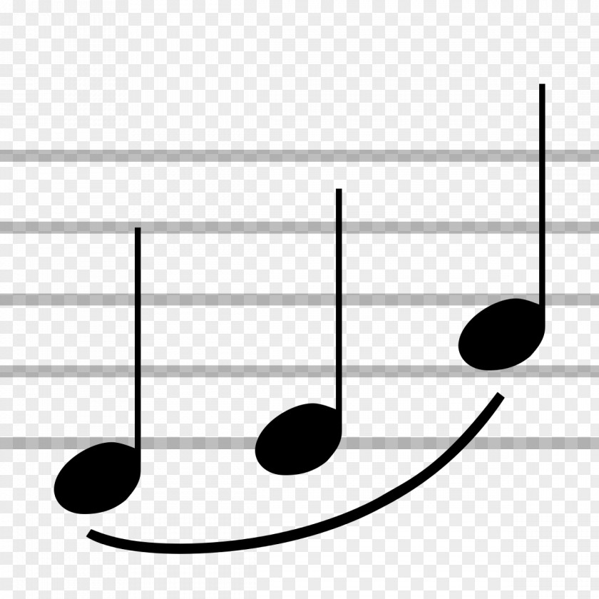Musical Note Legato Staccato Slur Notation PNG