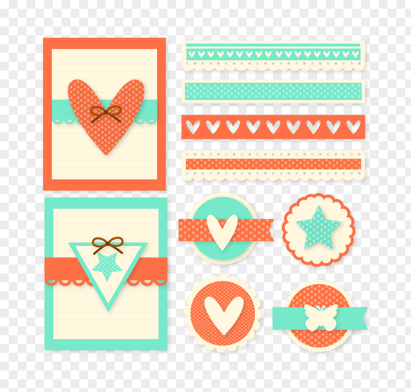 Vector Heart Invitation Card PNG