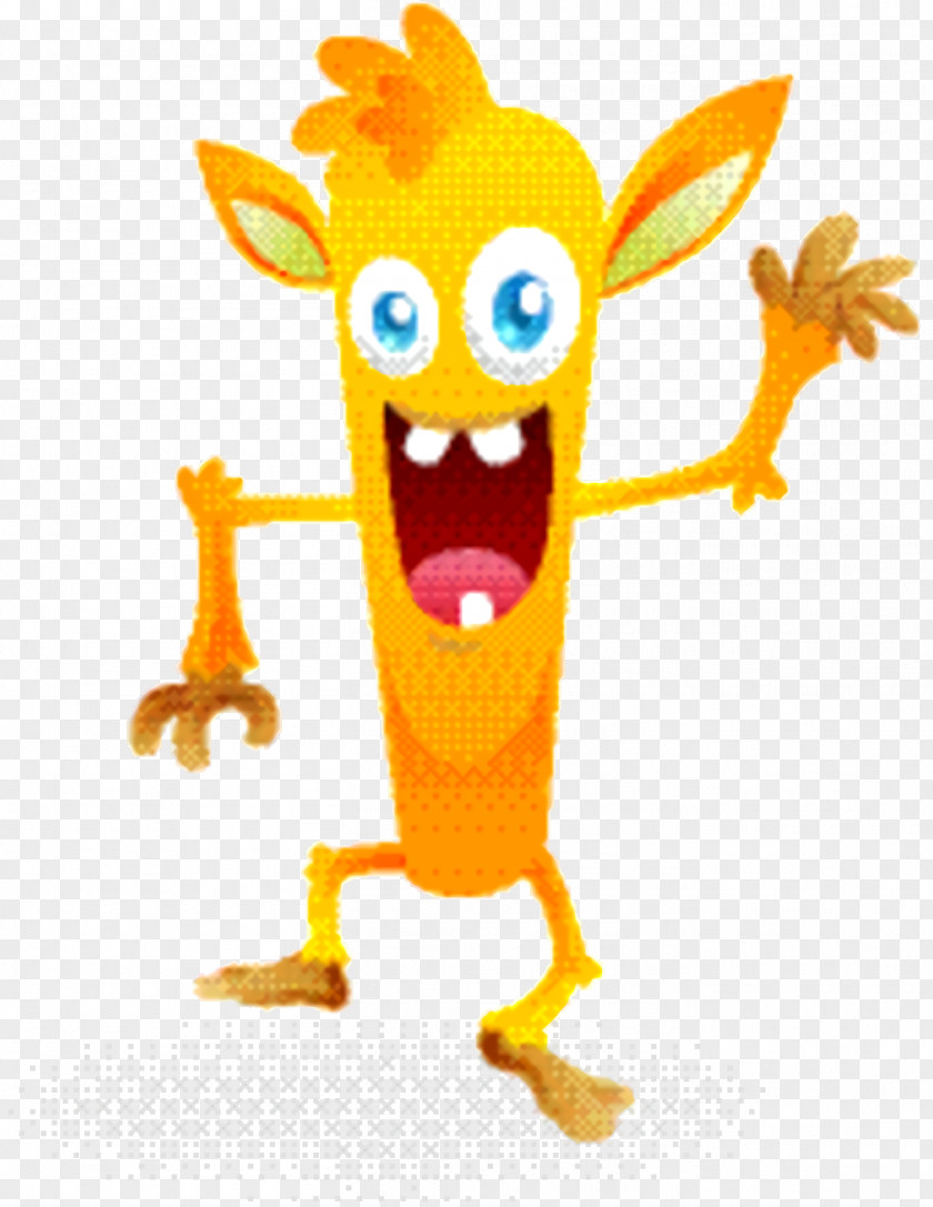 Character Created By Fruit Yellow Background PNG
