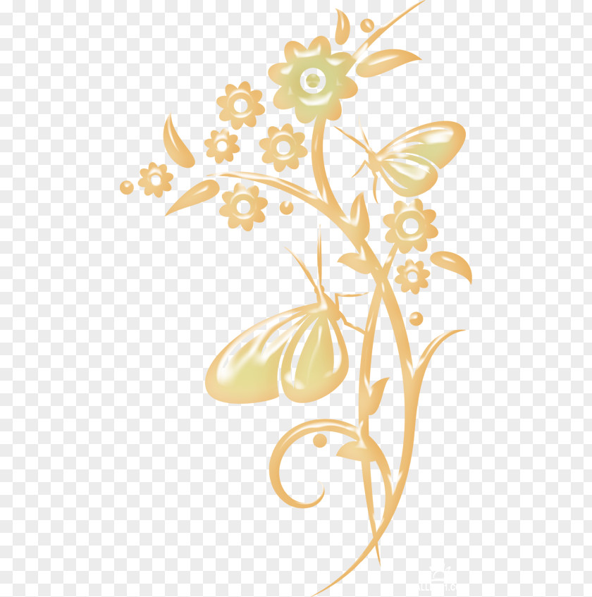 Flower Sticker Paper Butterfly Adhesive PNG