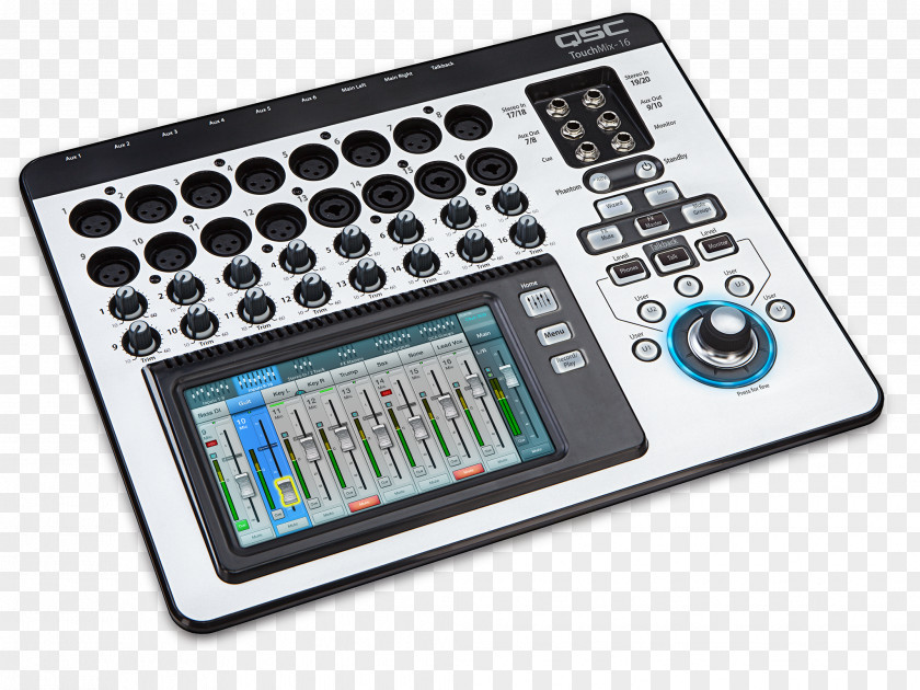 QSC TouchMix-16 Audio Mixers Digital Mixing Console Touchscreen PNG