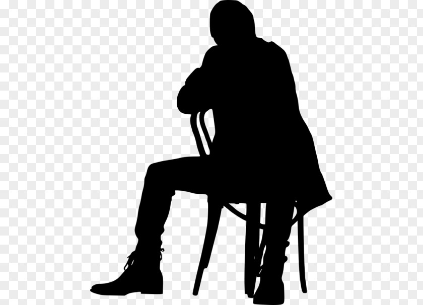 Silhouette Chair Sitting Clip Art PNG