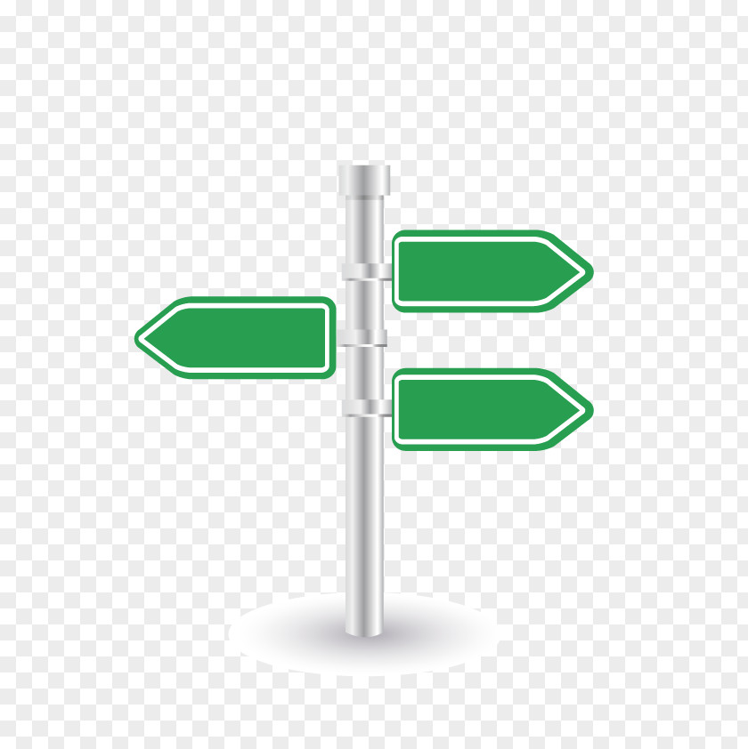 Vector Green Direction Signs Arah Euclidean Direction, Position, Or Indication Sign PNG