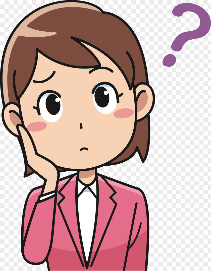 Woman Girl PNG , thinking woman, girl clipart PNG