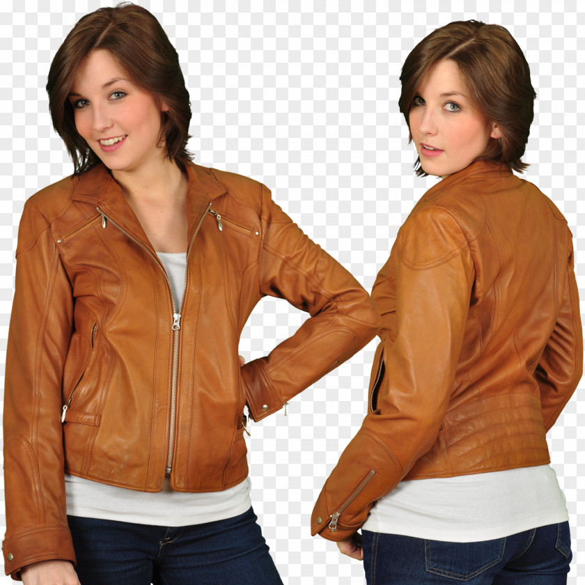 Women's Day Leather Jacket Tan Sleeve PNG