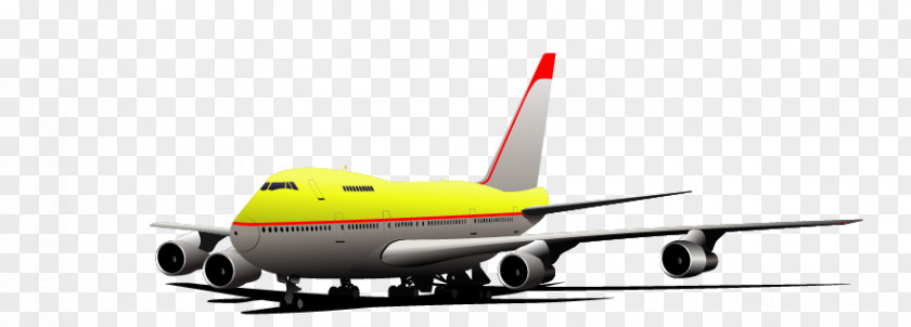 Cartoon Airplane Boeing 747-400 Illustration PNG