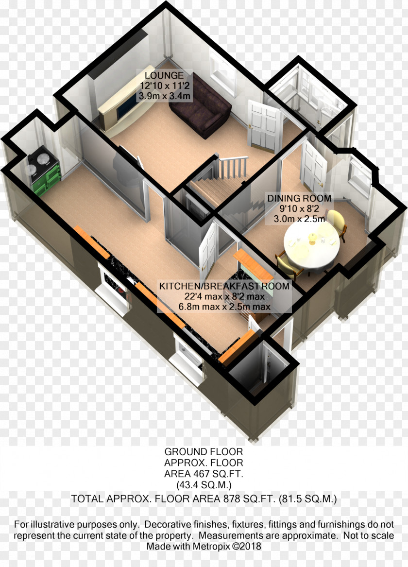 Design 3D Floor Plan PNG