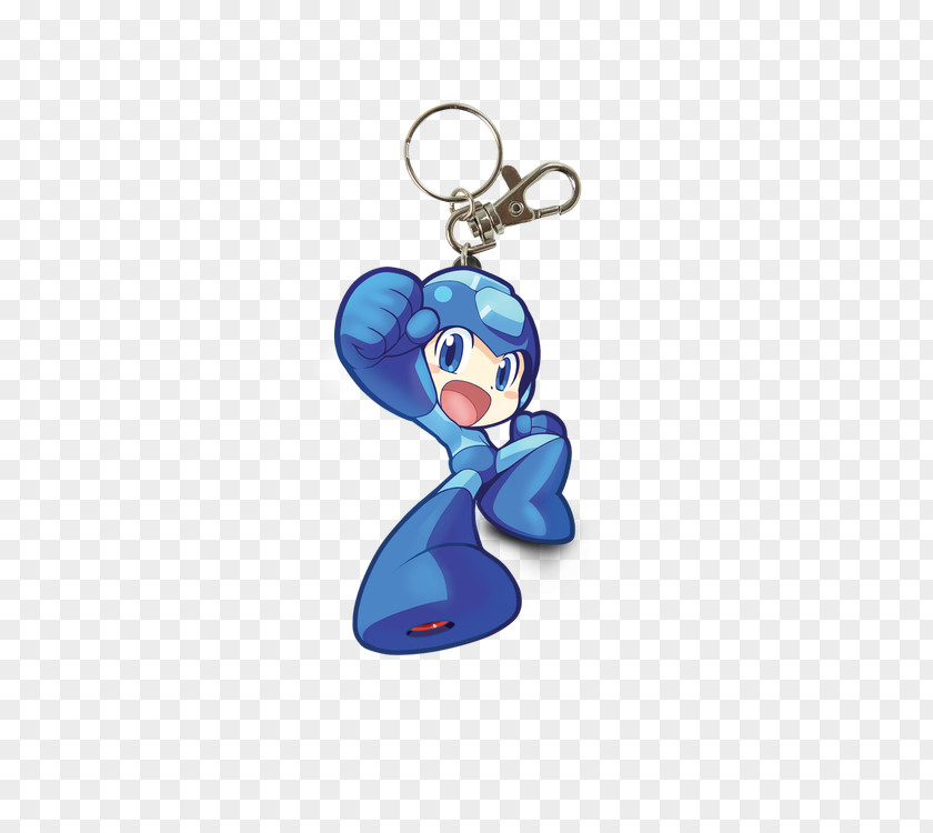 House Keychain Mega Man Powered Up PSP Key Chains Capcom Cobalt Blue PNG