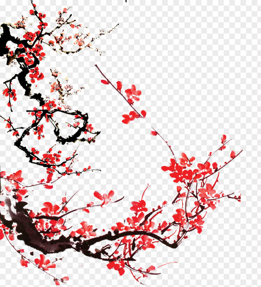Red Plum Blossom PNG